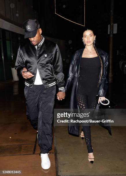 Larry English and Nicole English are seen on March 10, 2023 in Los Angeles, California.
