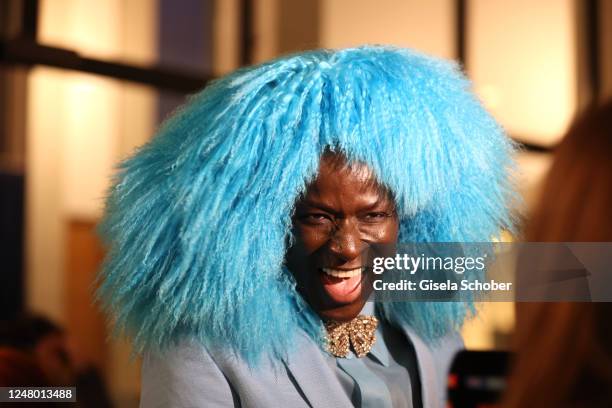 Model Papis Loveday during the relaunch of the musical "Zeppelin" by Ralph Siegel at Festspielhaus Neuschwanstein on March 10, 2023 in Füssen,...