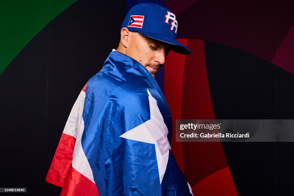Kik Hernandez Enrique "Kiké" Hernandez poses during the 2023 WBC Workout Day Miami