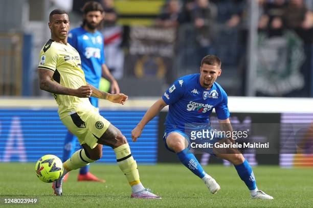 Marin Gabriel Razvan of Empoli FC in action during the Serie A match between Empoli FC and Udinese Calcio at Stadio Carlo Castellani on March 11,...