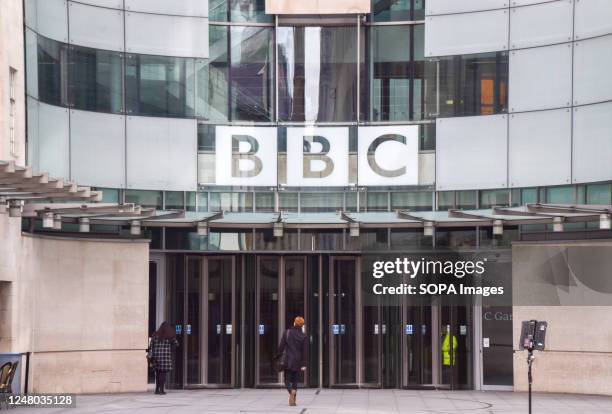 General view of Broadcasting House, the BBC headquarters in central London.