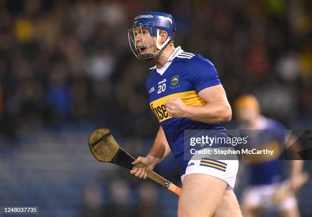 Tipperary , Ireland - 11 March 2023; Jason Forde of Tipperary celebrates a point during the Allianz Hurling League Division 1 Group B match between...