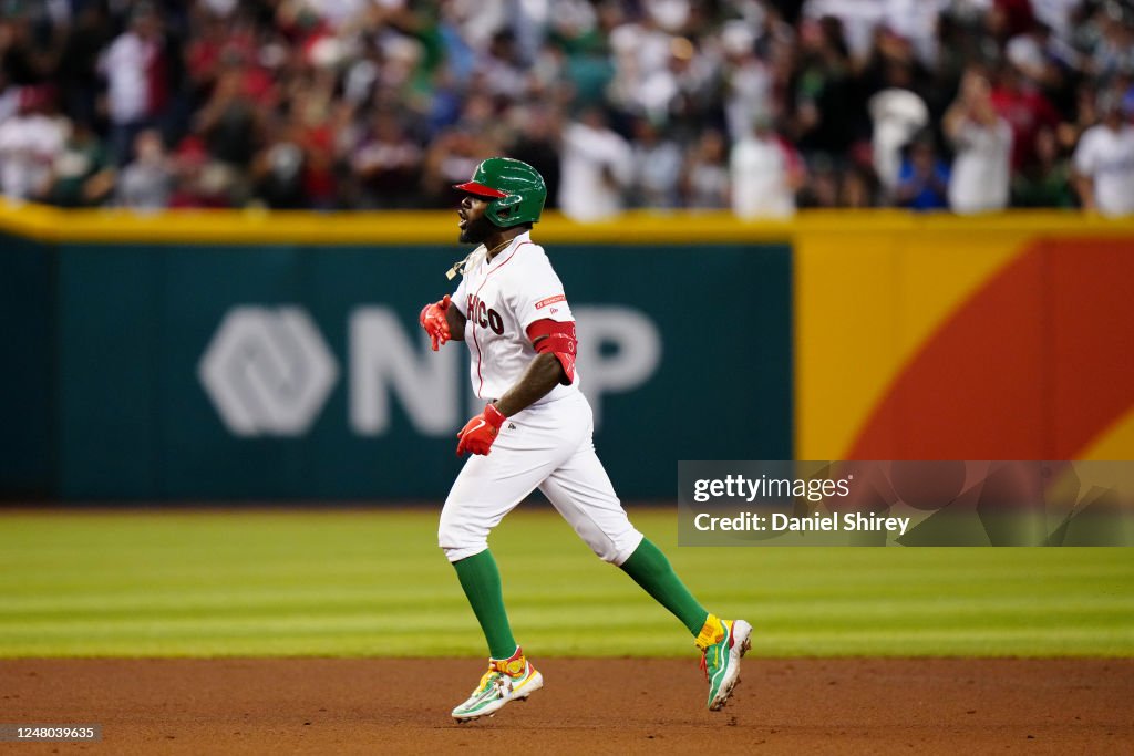 Mexico Randy Baseball Randy Arozarena of Team Mexico rounds the bases after hitting a... News ...