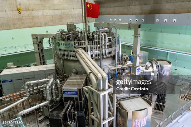 Photo taken on March 11, 2023 shows the fully superconducting Tokamak Device at the Hefei Institute of Physical Science under the Chinese Academy of...
