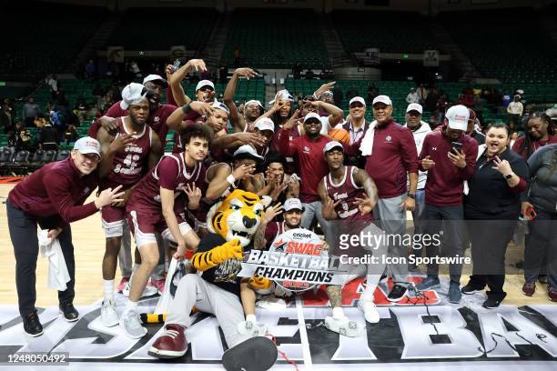 The Texas Southern Tigers win the SWAC Basketball Championship game between the Texas Southern Tigers and the Grambling State Tigers on March 11,...