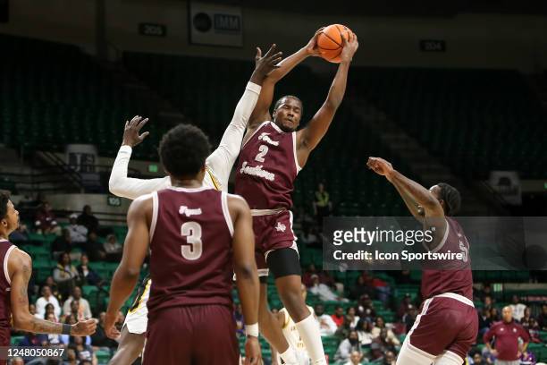 Texas Southern Tigers forward Davon Barnes grabs a rebound during the SWAC Basketball Championship game between the Texas Southern Tigers and the...