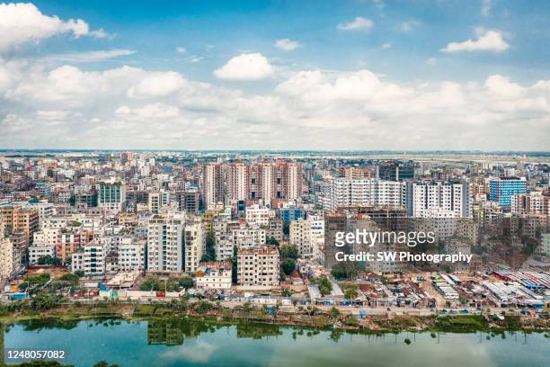 cityscape of dhaka, bangladesh - bangladesh stock pictures, royalty-free photos & images