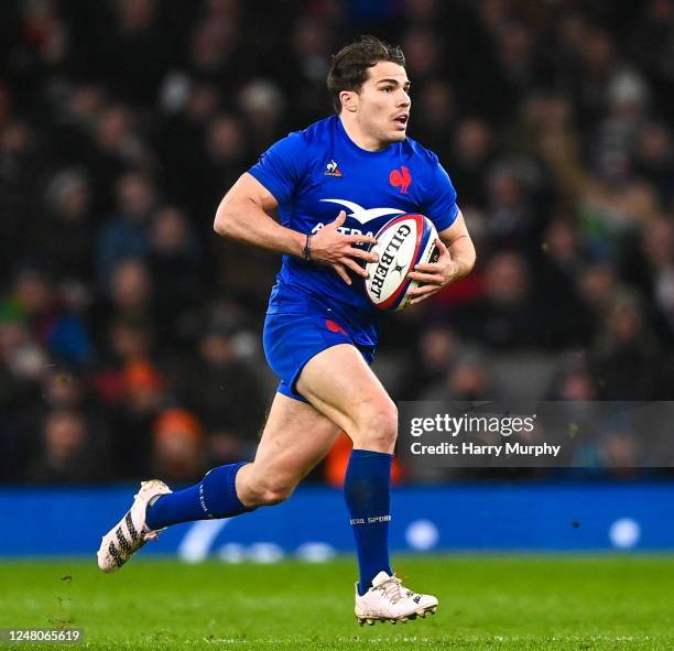 England , United Kingdom - 11 March 2023; Antoine Dupont of France during the Guinness Six Nations Rugby Championship match between England and...