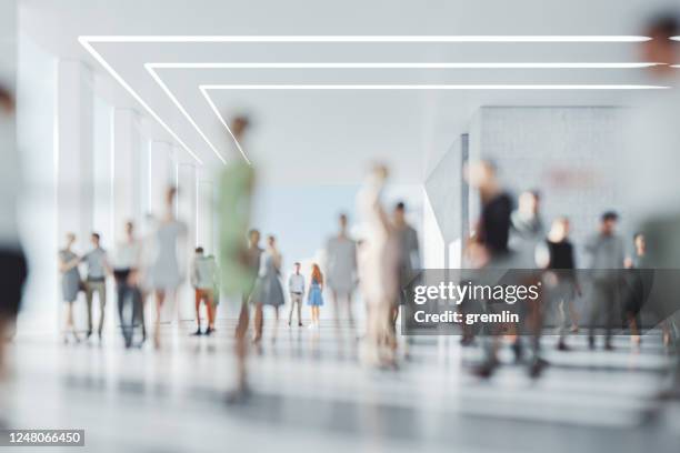 defocused people in the office - sparse crowd stock pictures, royalty-free photos & images