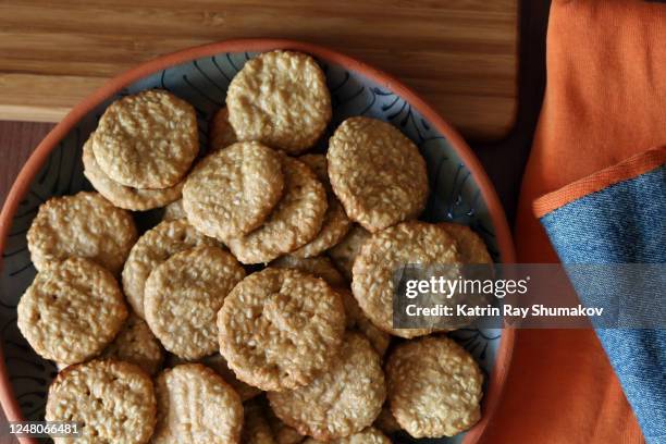 sesame coconut cookies - gluten free! - shortbread stock pictures, royalty-free photos & images