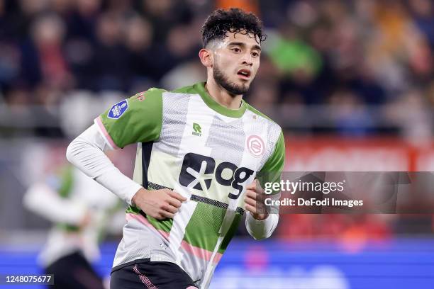 Ricardo Pepi of FC Groningen looks on during the Dutch Eredivisie match between AZ Alkmaar and FC Groningen on March 11, 2023 in Alkmaar, Netherlands.