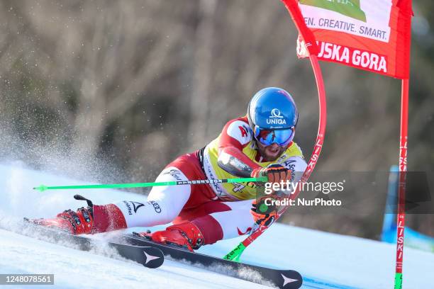 Marco during the alpine ski race 2023 Audi FIS Ski World Cup - Men's Giant Slalom on March 12, 2023 at the Kranjska Gora in Kranjska Gora, Slovenia