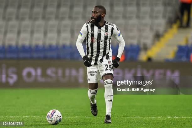 Arthur Masuaku of Besiktas during the Turkish Super Lig match between Basaksehir and Besiktas at Fatih Terim Stadium on March 12, 2023 in Istanbul,...