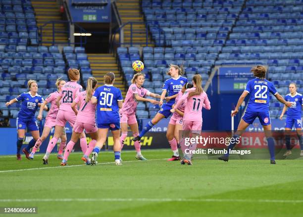 Aileen Whelan of Leicester City Women during the Leicester City v Everton FC - Barclays Women's Super League game at King Power Stadium on March 12,...