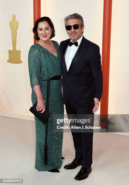 Argentine actor Ricardo Darin and his wife Florencia Bas attends the 95th Academy Awards at the Dolby Theater on March 12, 2023 in Hollywood,...