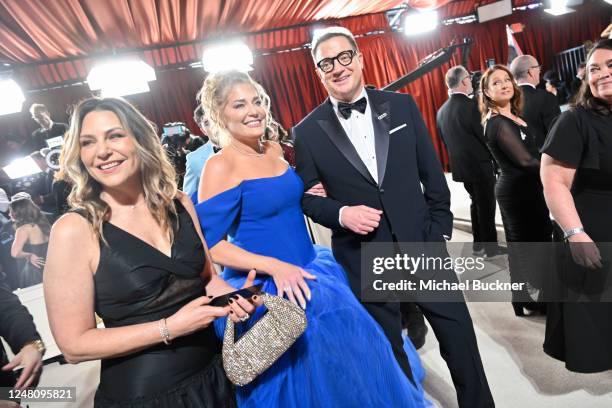 Afton Smith and Brendan Fraser at the 95th Annual Academy Awards held at Ovation Hollywood on March 12, 2023 in Los Angeles, California.