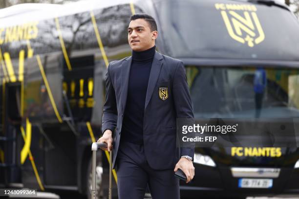 Mostafa Mohamed Ahmed ABDALLA during the Ligue 1 Uber Eats match between Nantes and Nice at Stade de la Beaujoire on March 12, 2023 in Nantes, France.