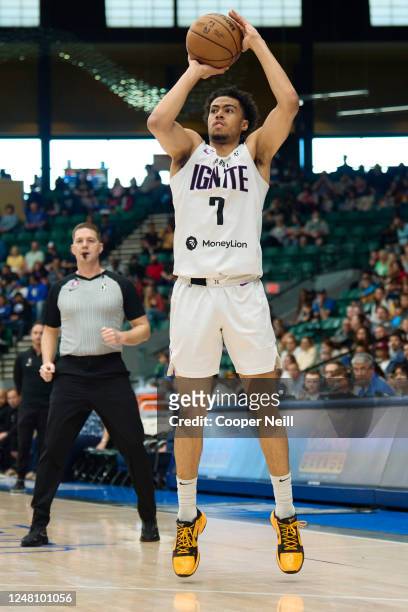 Mojave King of the G League Ignite shoots the ball against the Texas Legends on March 12, 2023 at Comerica Center in Frisco, Texas. NOTE TO USER:...