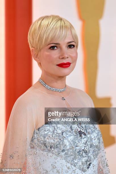 Actress Michelle Williams attends the 95th Annual Academy Awards at the Dolby Theatre in Hollywood, California on March 12, 2023.