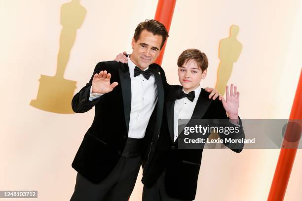 Colin Farrell and Henry Tadeusz at the 95th Annual Academy Awards held at Ovation Hollywood on March 12, 2023 in Los Angeles, California.