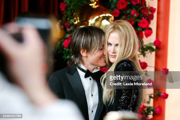 Keith Urban and Nicole Kidman at the 95th Annual Academy Awards held at Ovation Hollywood on March 12, 2023 in Los Angeles, California.