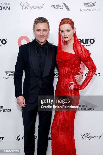 Chris Hardwick and Lydia Hearst at the 31st Annual Elton John AIDS