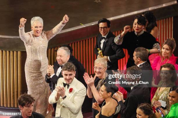 Everything Everywhere All at Once wins Best Picture at the 95th Academy Awards in the Dolby Theatre on March 12, 2023 in Hollywood, California.