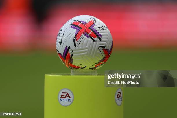 General view of the match ball during the Premier League match between Newcastle United and Wolverhampton Wanderers at St. James's Park, Newcastle on...