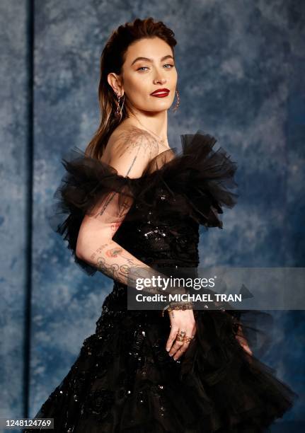 Actress/singer Paris Jackson attends the Vanity Fair 95th Oscars Party at the The Wallis Annenberg Center for the Performing Arts in Beverly Hills,...