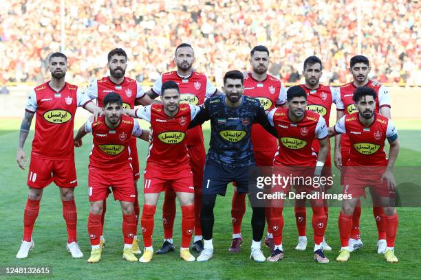 Alireza Beyranvand of Persepolis, Omid Alishah of Persepolis, Farshad Faraji of Persepolis, Danial Esmaeilifar of Persepolis, Morteza Pouraliganji of...