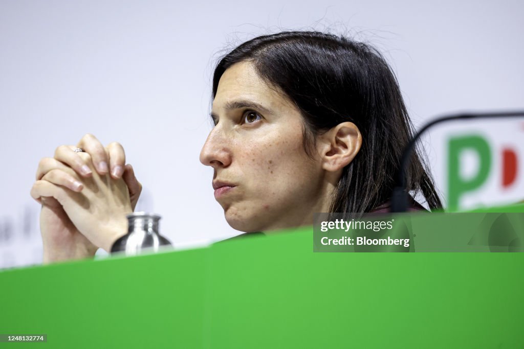 Schlein Table Elly Schlein, leader of the Democratic Party , during the national ...