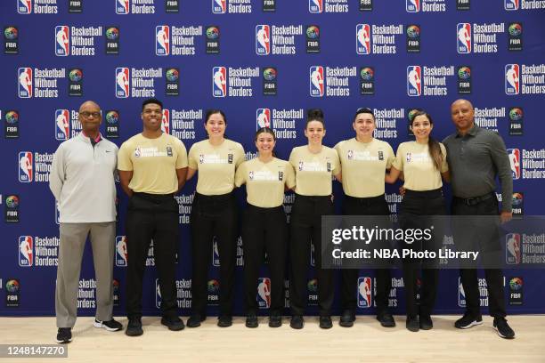 George Tolliver, Jafar Kinsey, Ashely Olsen, Cynthia Do, Jacqui Dover, Carlos Ortega Peralta, Dominique Harris and Greg Dandridge poses for a photo...