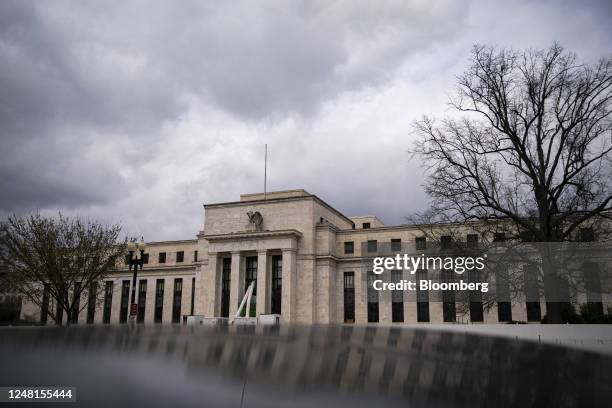 The Marriner S. Eccles Federal Reserve building in Washington, DC, US, on Monday, March 13, 2023. US authorities took extraordinary measures to shore...