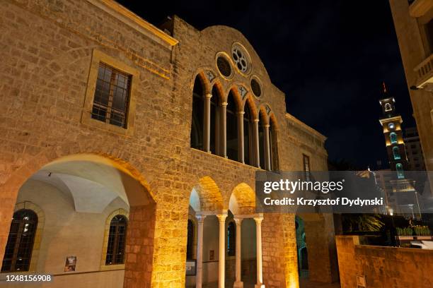 st george greek orthodox cathedral, beirut, lebanon - greek orthodox church in lebanon stock pictures, royalty-free photos & images