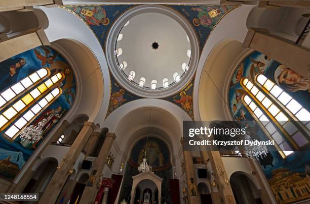 armenian catholic cathedral, beirut, lebanon - armenian church stock pictures, royalty-free photos & images