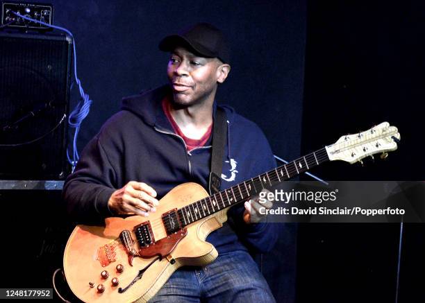 American guitarist Kevin Eubanks performs live on stage at Ronnie Scott's Jazz Club in Soho, London on 2nd November 2013.
