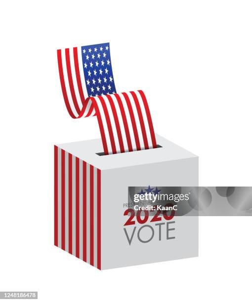 präsidentschaftswahl der vereinigten staaten von amerika 2020. vektor-stock-illustration - mail stock illustrations stock-grafiken, -clipart, -cartoons und -symbole