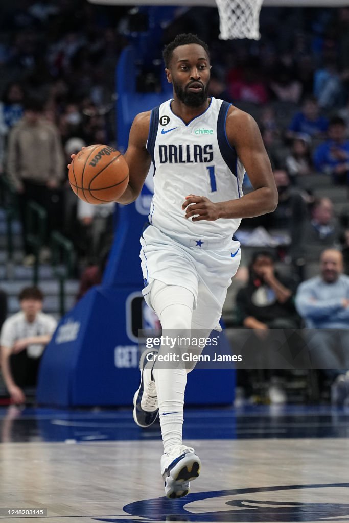 Theo Pinson of the Dallas Mavericks goes to the basket during the News  Photo - Getty Images