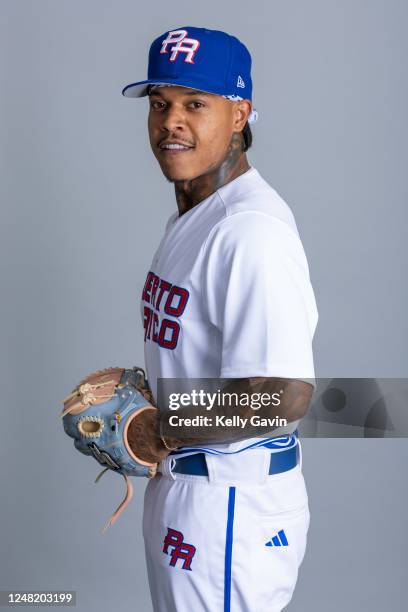 Marcus Stroman of Team Puerto Rico poses for a photo during the Team Puerto Rico 2023 World Baseball Classic Headshots at JetBlue Park on Tuesday,...