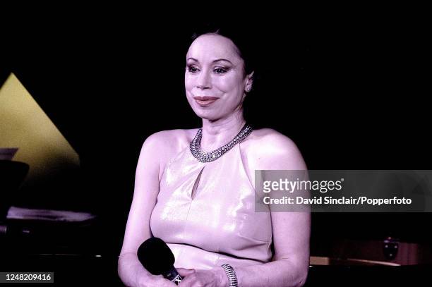 American singer Maria Ewing performs live on stage at PizzaExpress Jazz Club in Soho, London on 28th May 2003.