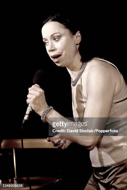 American singer Maria Ewing performs live on stage at PizzaExpress Jazz Club in Soho, London on 28th May 2003.