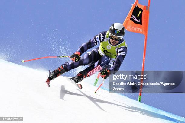 Jared Goldberg of Team United States in action during the Audi FIS Alpine Ski World Cup Finals Men's and Women's Downhill Training on March 14, 2023...