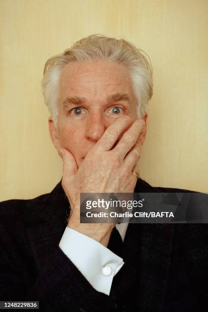 Actor Matthew Modine is photographed backstage at the 2023 EE BAFTA Film Awards, held at The Royal Festival Hall on February 19, 2023 in London,...
