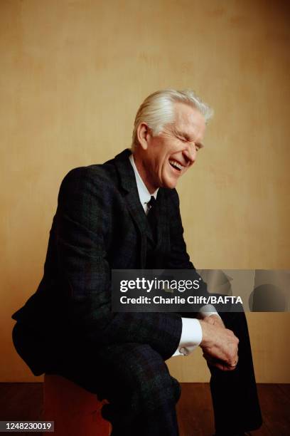 Actor Matthew Modine is photographed backstage at the 2023 EE BAFTA Film Awards, held at The Royal Festival Hall on February 19, 2023 in London,...