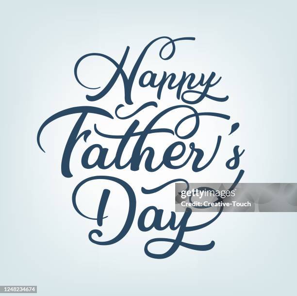 stockillustraties, clipart, cartoons en iconen met pictogram caligraphic fathers day - vintage type poster