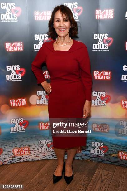 Dame Arlene Phillips attends the press night performance of "Guys & Dolls" at The Bridge Theatre on March 14, 2023 in London, England.