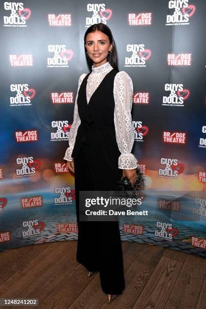 Lucy Mecklenburgh attends the press night performance of "Guys & Dolls" at The Bridge Theatre on March 14, 2023 in London, England.