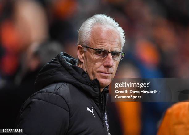 Blackpool manager Mick McCarthy during the Sky Bet Championship between Blackpool and Queens Park Rangers at Bloomfield Road on March 14, 2023 in...