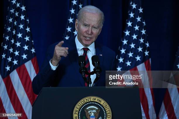 President Joe Biden delivers remarks on his efforts to reduce gun violence in nationwide, at Boys and Girls Club of West San Gabriel Valley in...