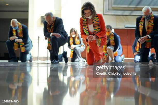 Sen. Cory Booker , Senate Minority Leader Charles Schumer , Sen. Kamala Harris , Speaker of the House Nancy Pelosi , Rep. Karen Bass and House...